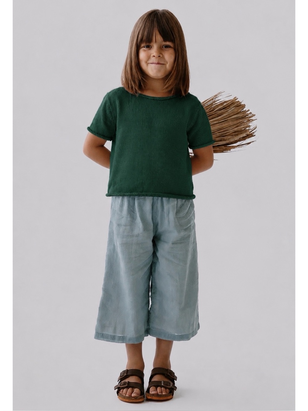 NWT Daughter Hunter Green Joni Tee Short Sleeve Crop Top Girls Size 14 NEW